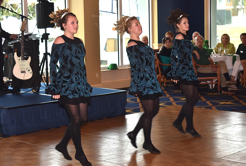 Dancers from the Irish Dance Academy of Sarasota perform for guests.