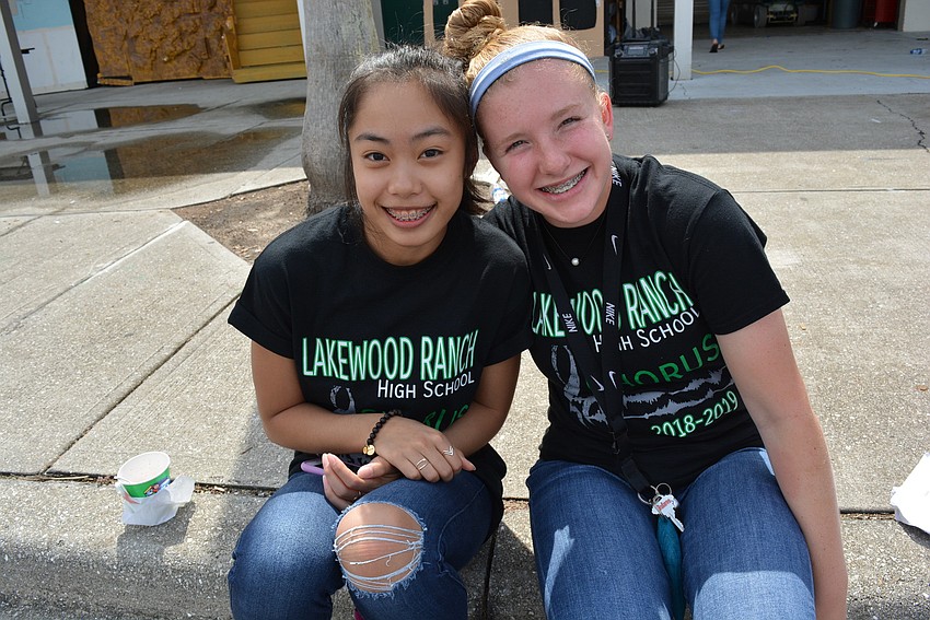 Sophomores Calista Hidalgo and Lauren Beck support the Lakewood Ranch Chorus and are excited about their upcoming trip to the Smokey Mountain Music Festival in April.