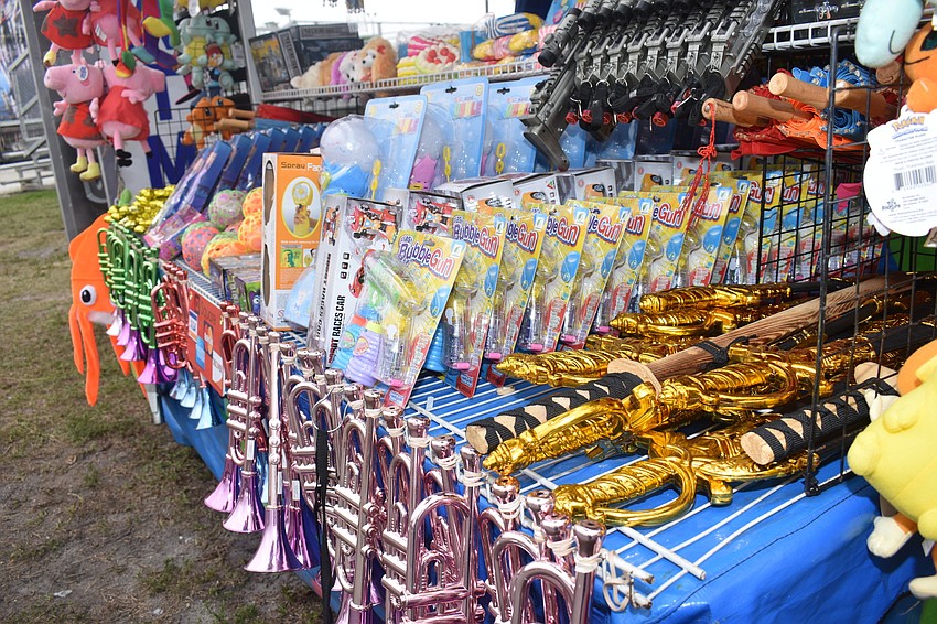 Attendees could win prizes like these at the fair.