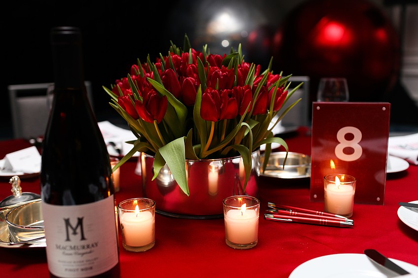 Custom napkins were placed on everyone's table place.