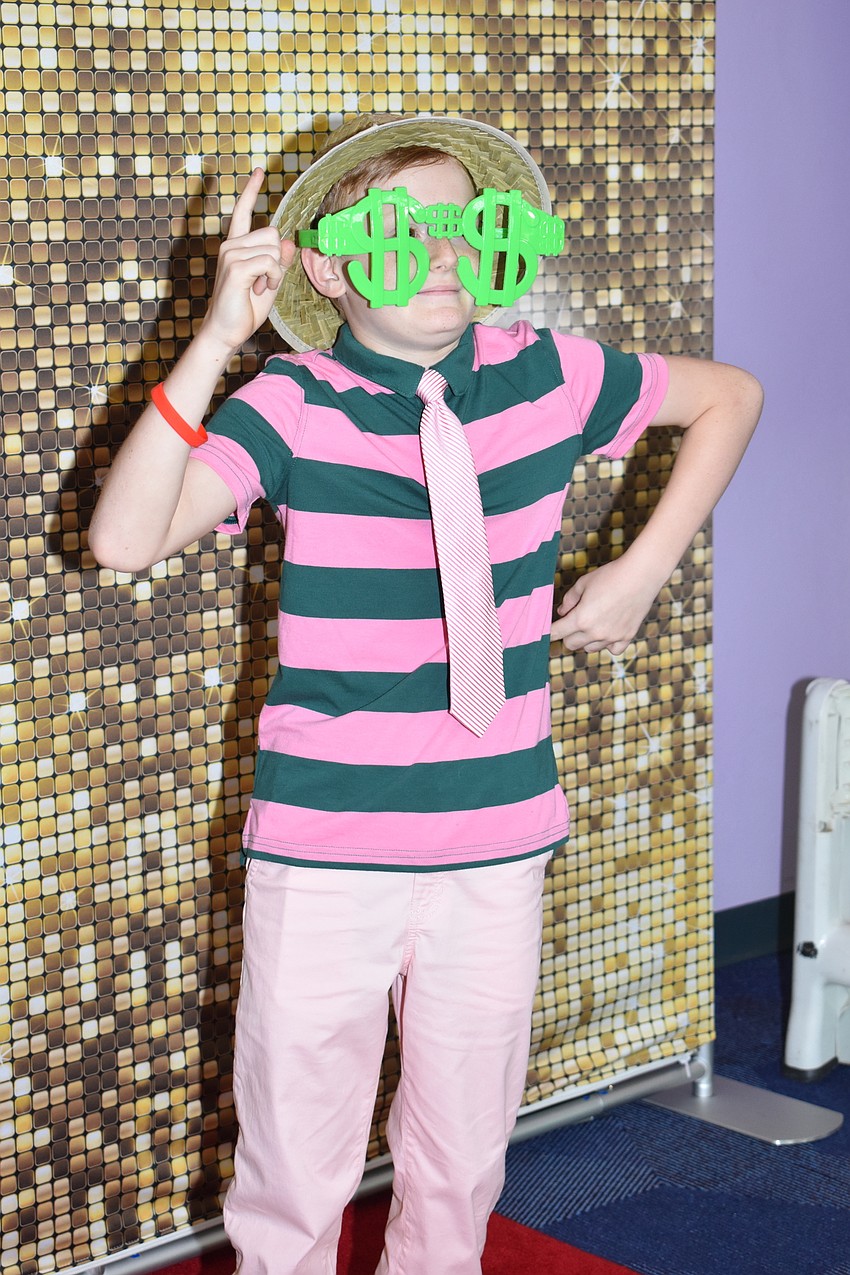 Julian Mai poses in the photobooth.