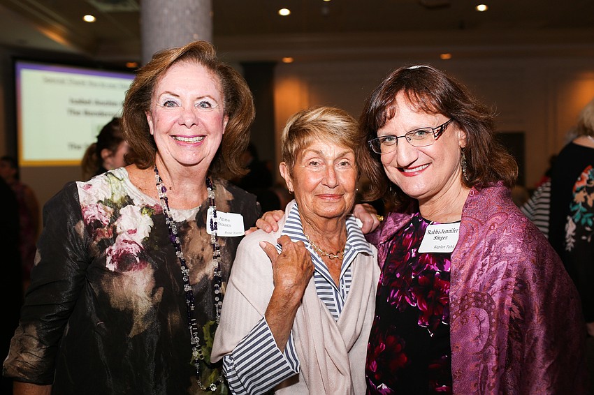 Anne Isaacs, Karen Bernstein and Rabbi Jennifer Singer