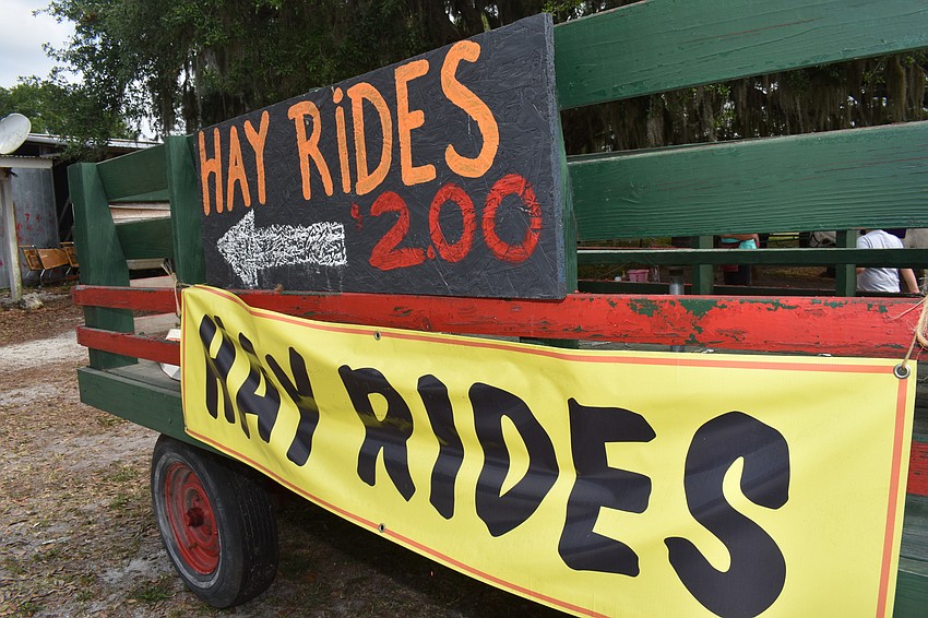 Hay rides were offered at the event.