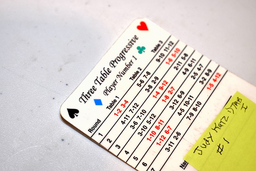 Half the group played bridge while the other half played mahjong.