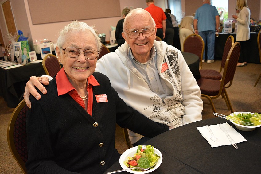 Wilhelmina and Ernie Ellermets, of Lakewood Ranch, attend to support their great granddaughter Kinsley Barnett, who is in voluntary pre-kindergarten at All God's Children.
