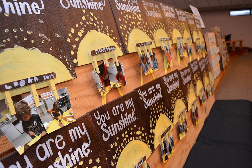 Student work was on display for parents.