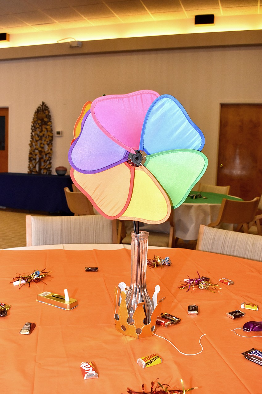 Colorful centerpieces adorned the tables.