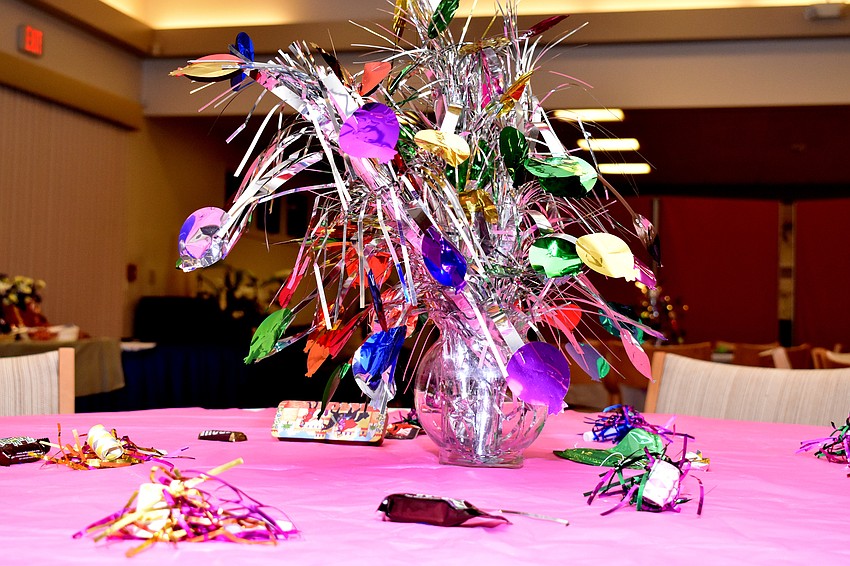Colorful centerpieces adorned the tables.