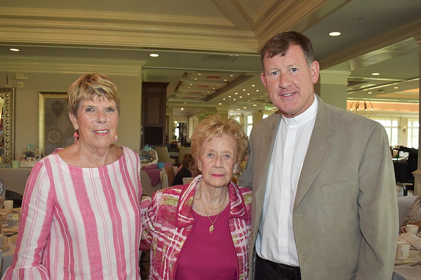 Brenda Higgins, Barbara Rade and Fr. Michael Cannon