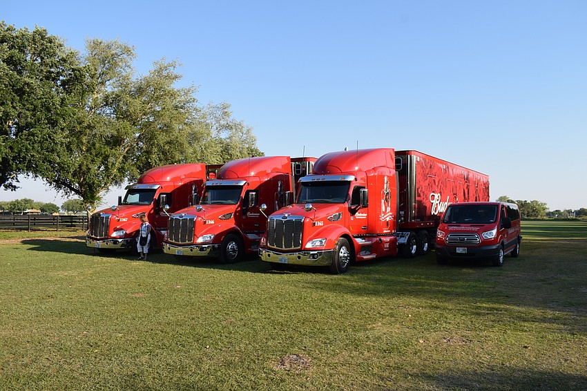 Picnic attendees had the opportunity to peer into the Budweiser trucks.
