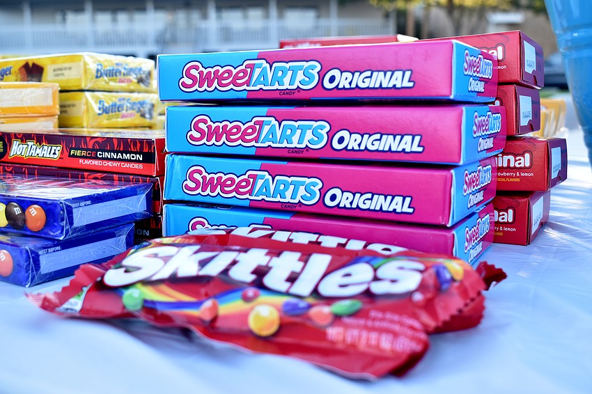 Along with dinner and popcorn, classic candy was available for the movie.