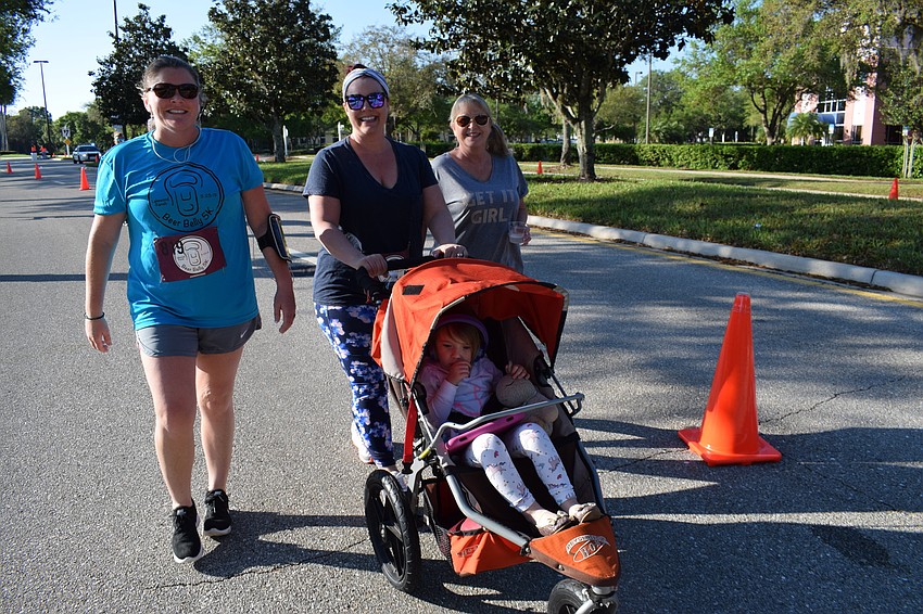 Jessica King, Amy Jones and her niece Blake Dean, and Natalie Vandivier of Pleasant Acres participated in the race as friends and enjoyed some friendly competition with one another.