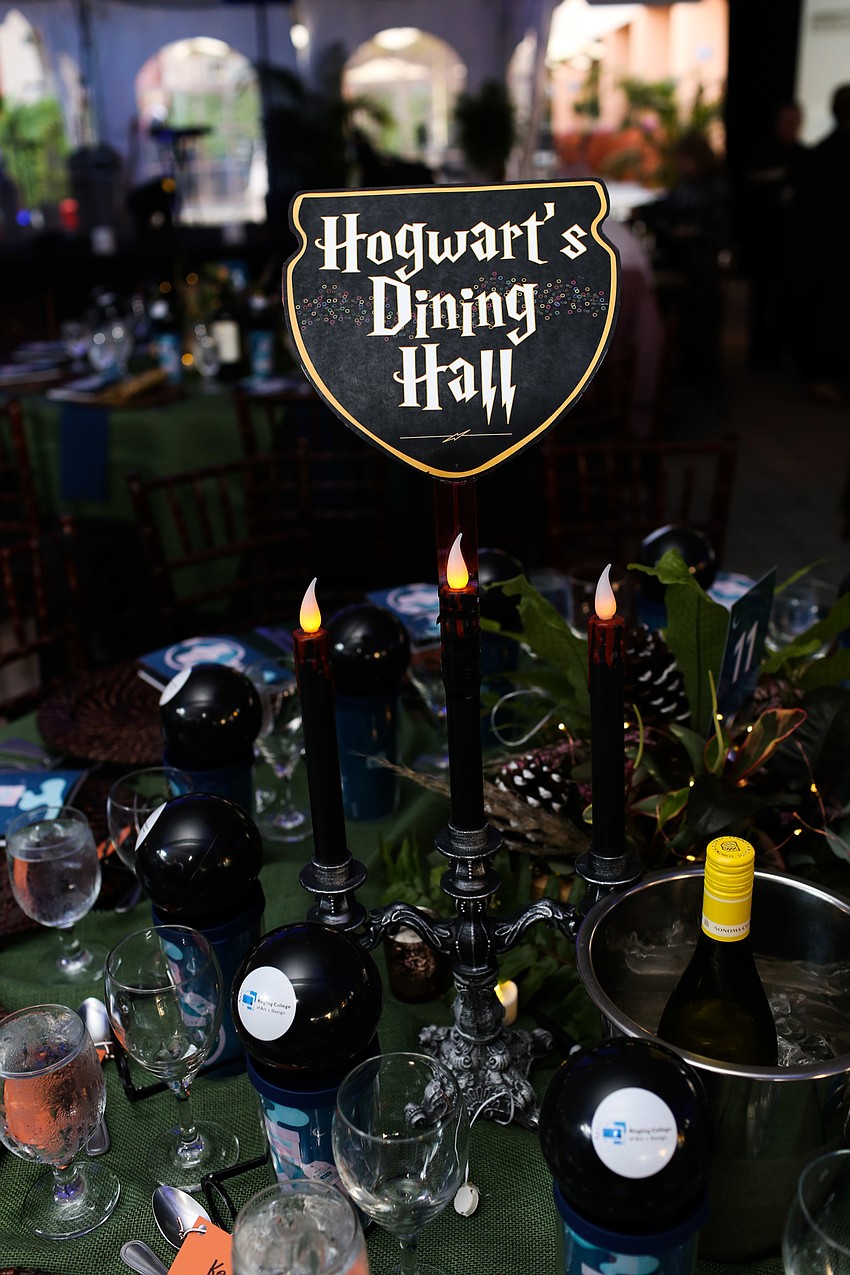 The Harry Potter group brought their own table decor.