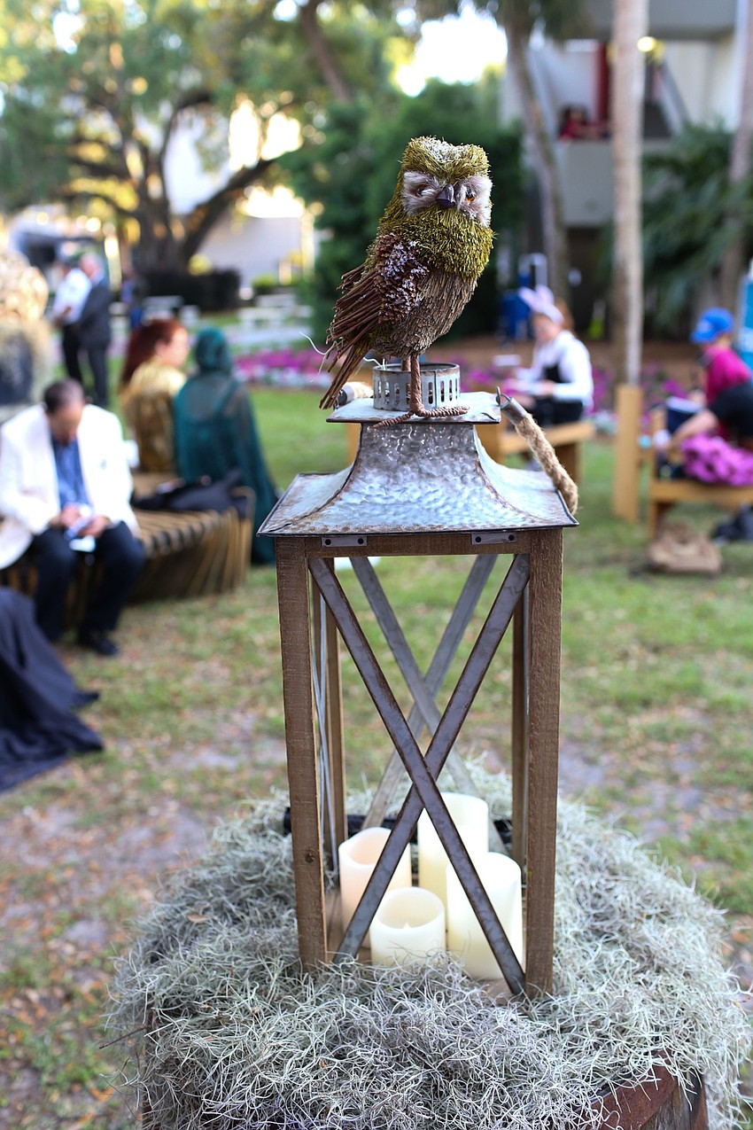 Magical props were set up around the campus.