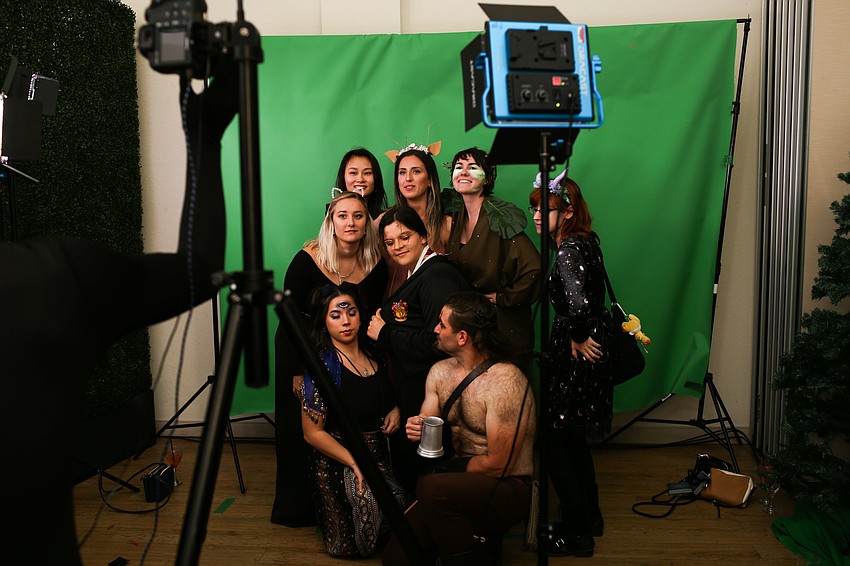 Guests could take home a photo of them in front of the green screen.