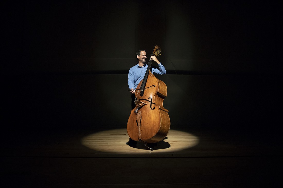 Andrew Lane guest conducted â€œSounds of the Stage,â€ aka Great Escapes 5, which featured principal double bass John Miller (pictured). Courtesy photo