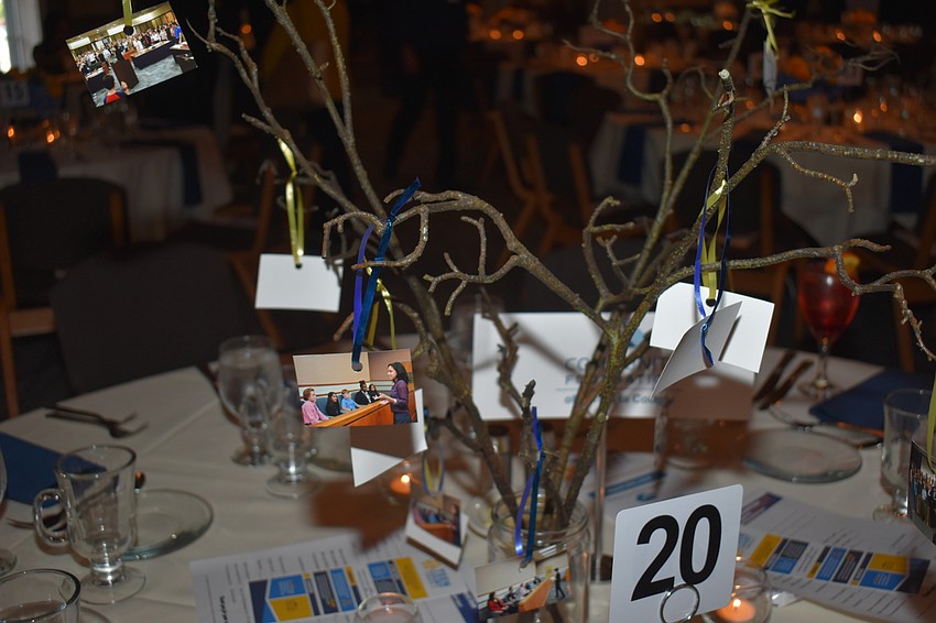 Some of the tables held memories of children throughout the year in Teen Court.