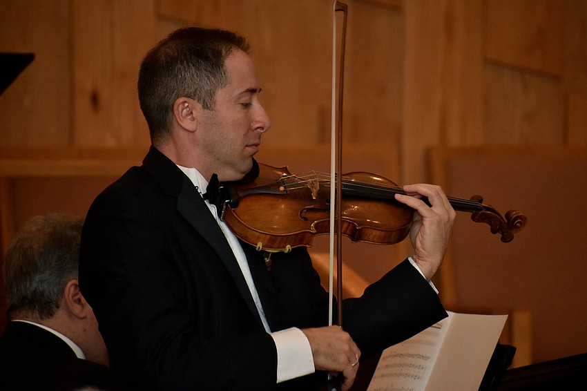 Daniel Jordan, concert master of the Sarasota Orchestra performed the intro to “Fiddler on the Roof” with Jonathan Spivey, the resident pianist of the orchestra.