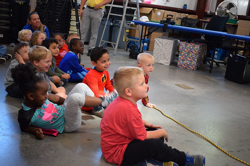 Preschoolers adored magician Jeff Lovett's performance.