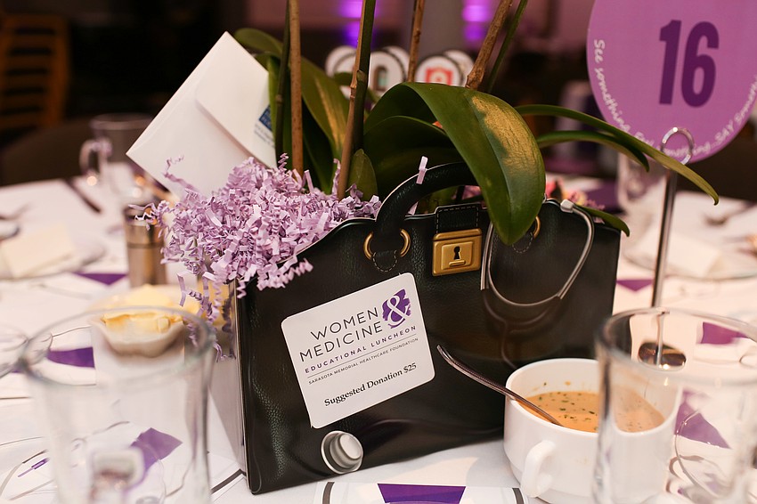 Guests could purchase the centerpieces for a $25 donation.