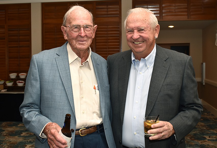 Bill Flinter Memorial Award recipient Dr. Bill Beckmeyer and Harold Seegmiller