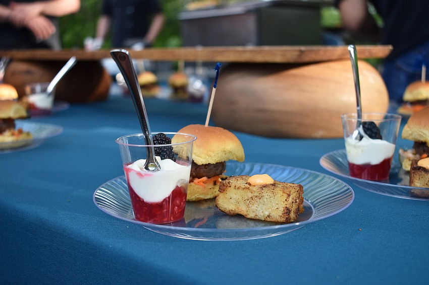 Innovative Dining served a wagyu burger with fire-spiced chip and a yuzu mascarpone at the Asian Arts Pavilion.