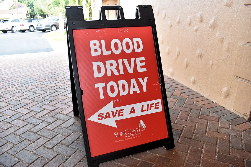 During the breakfast, the Suncoast Blood Bank was on site for a blood drive.