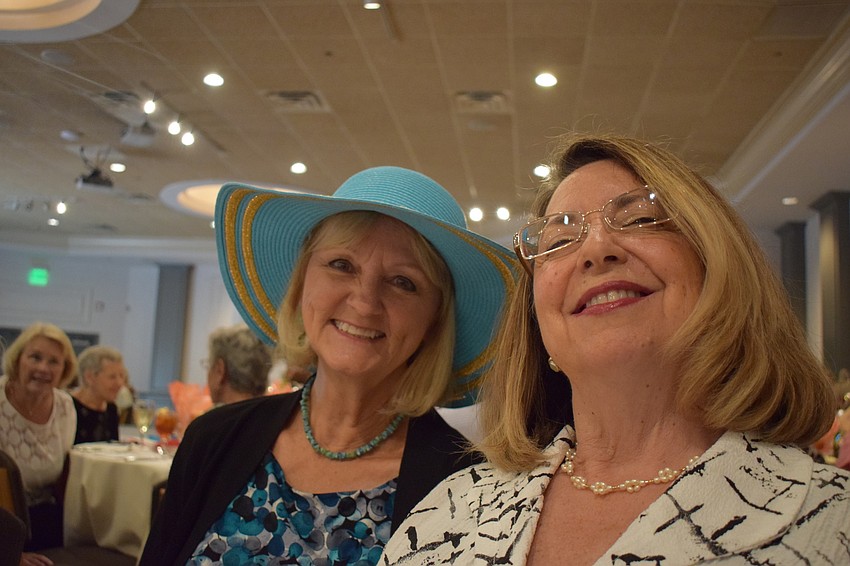 Sue Gates and Paula Terrenzi share some laughs as they wait for the show to get started.