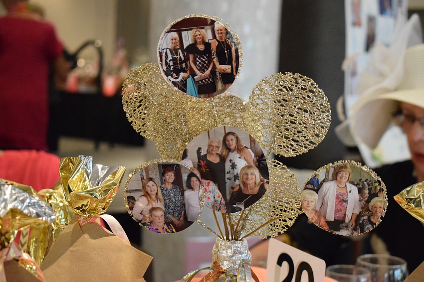 Centerpieces at each table featured photos of Cascade residents.
