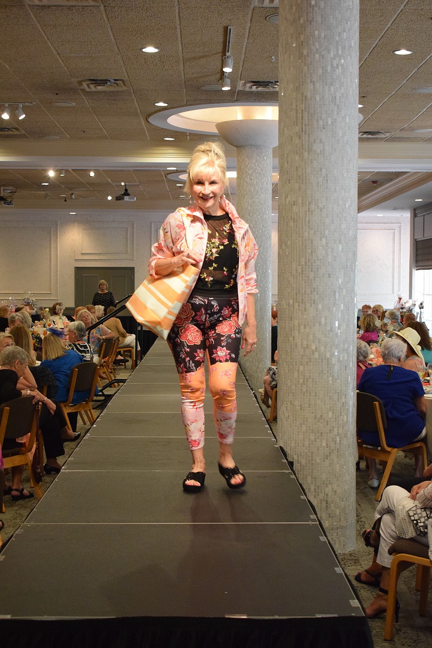 Maureen Legenski strutted down the runway in a 