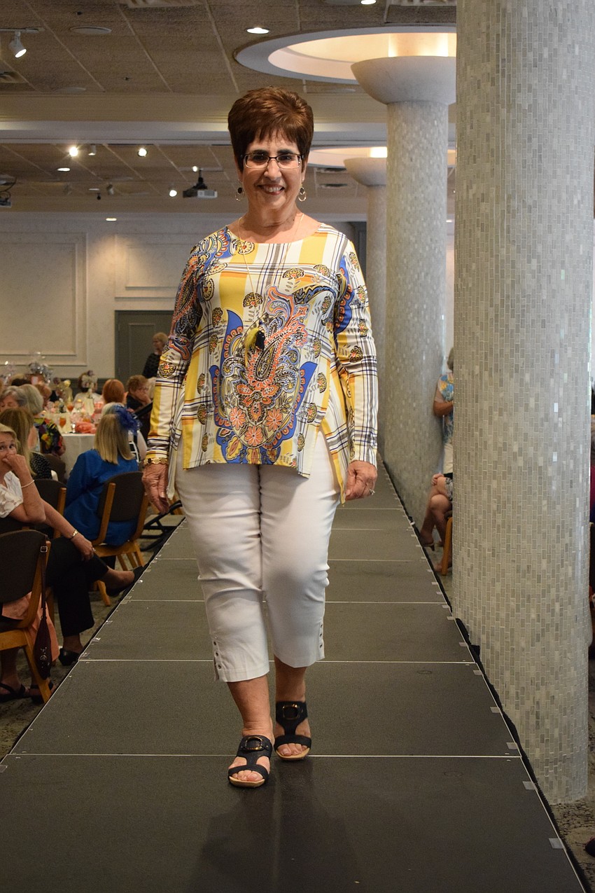 Helen LiMarzi showed off an outfit that would be excellent for a luncheon.