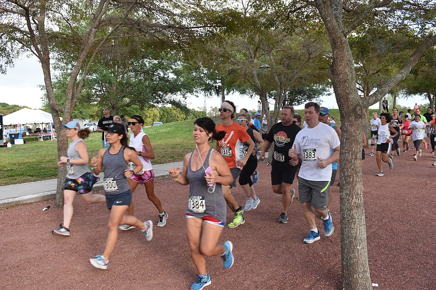The race started at 6:30 p.m. at Payne Park.