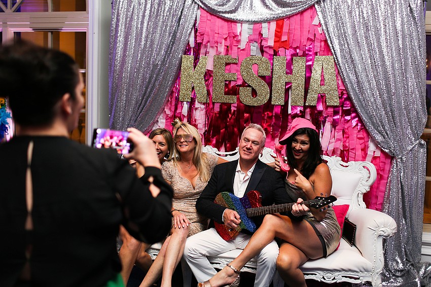 A themed photobooth was set up in the after party area.