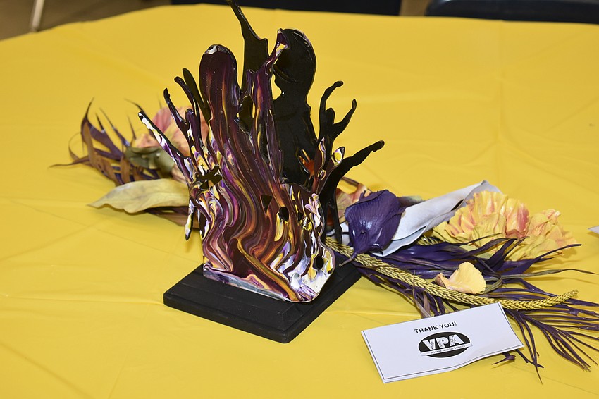 The centerpieces reflect the artistry of  the VPA program.
