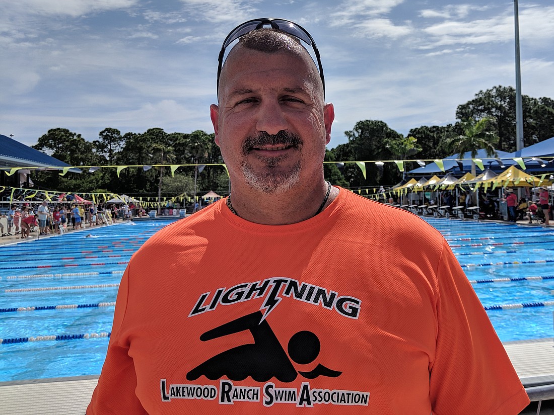 Steve Lubrino is the head coach of the Lakewood Ranch Swim Association Lightning.