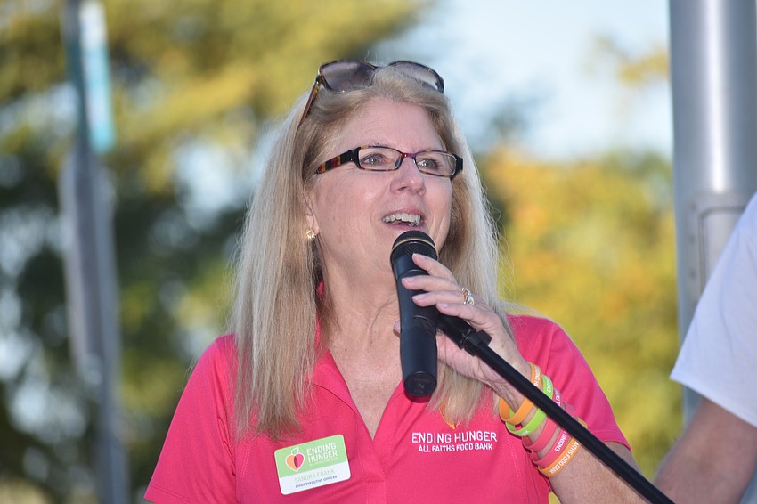CEO Sandra Frank spoke before the walk.