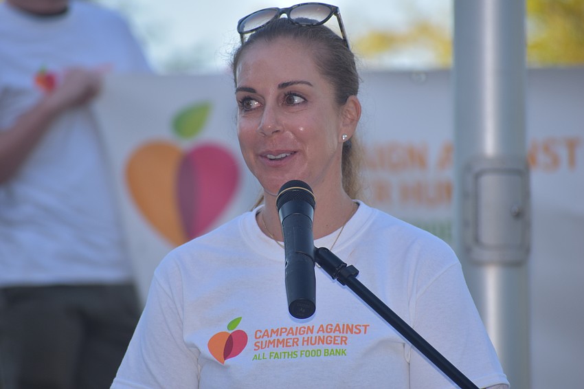 Co-chair Terri Vitale spoke about how when school ends, summer hunger hunger begins.