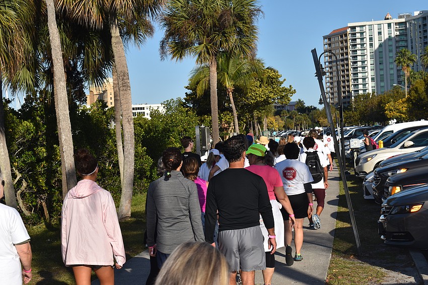 There were 400 walkers on March 31.