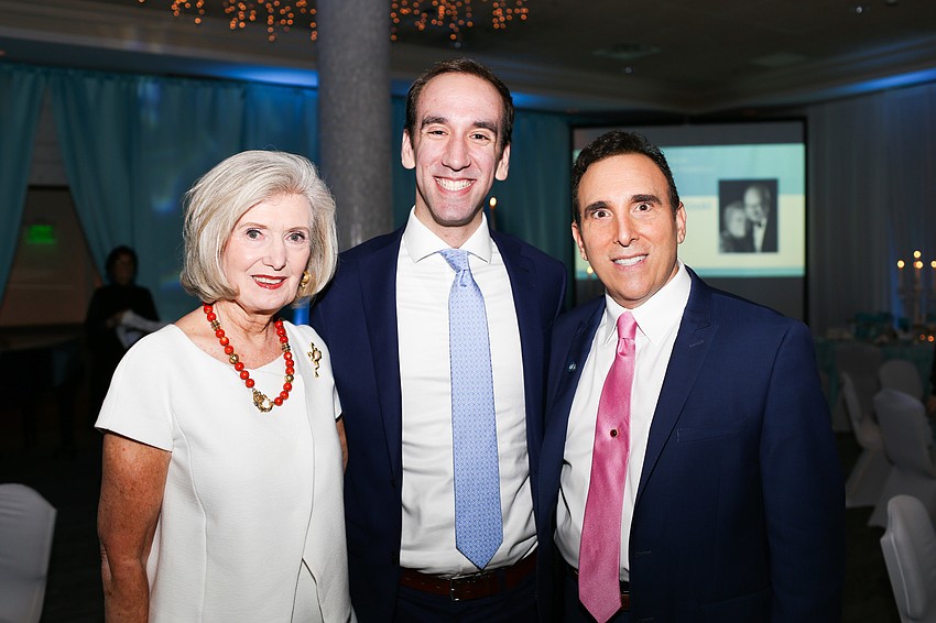 AJC Regional President Anne Virag, Guest Speaker Seffi Kogen and AJC Regional Director Brian Lipton