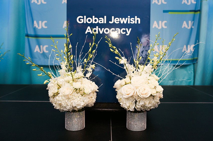 The front was decorated in florals.