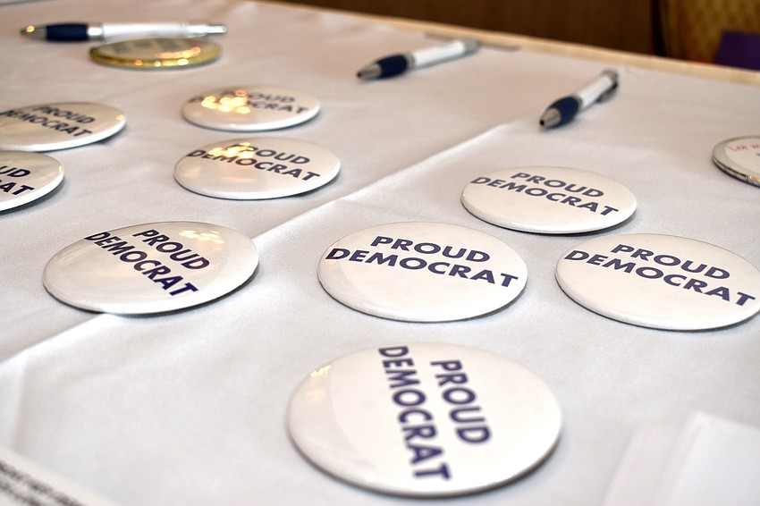 The club was promoting membership before the presentation began.