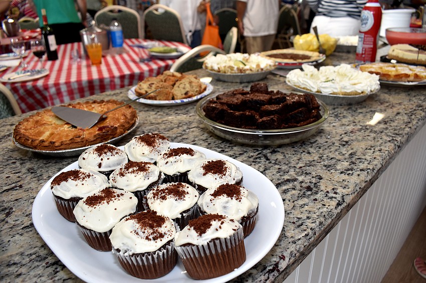 Residents brought dessert and potluck appetizers.