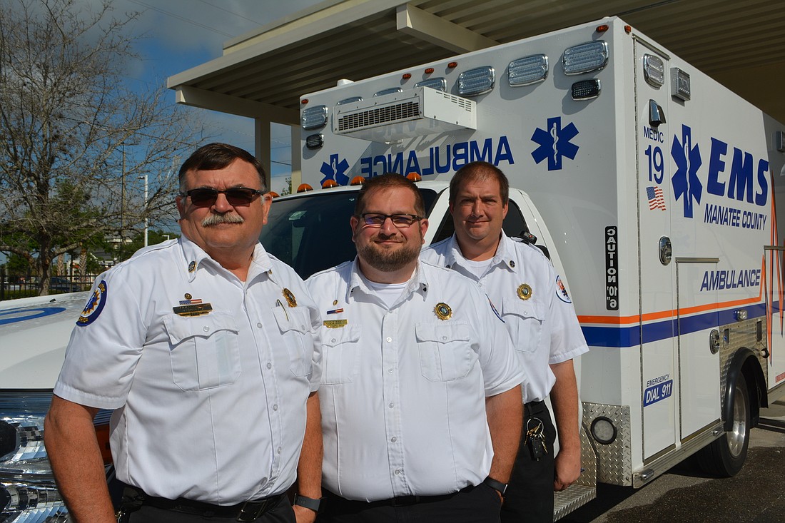 Chief of Operations Larry Luh, EMS Chief Paul DiCicco and District Chief Mark Regis are seeking ways to keep their ambulances in circulation.