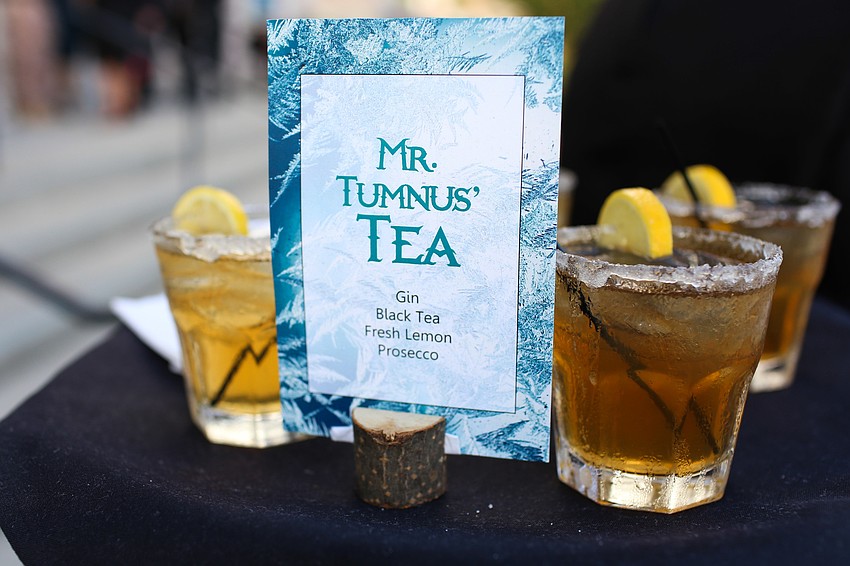 Mr. Tumnus' tea was passed around during cocktail hour.