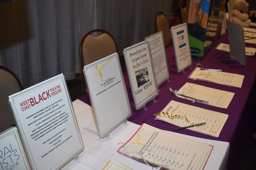 There was a silent auction for events around Sarasota.