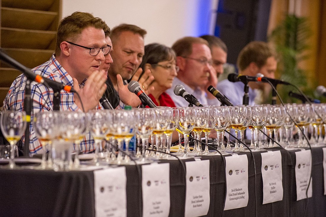 Whiskey aficionados discuss at the Whiskey Obsession Festival 2016 Panel of Whiskey Experts event. Courtesy photo