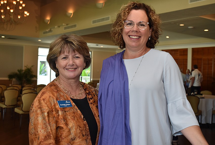 Director of Sarasota County Libraries and Historical Resources Sarabeth Kalajian and event host Sarah Karon
