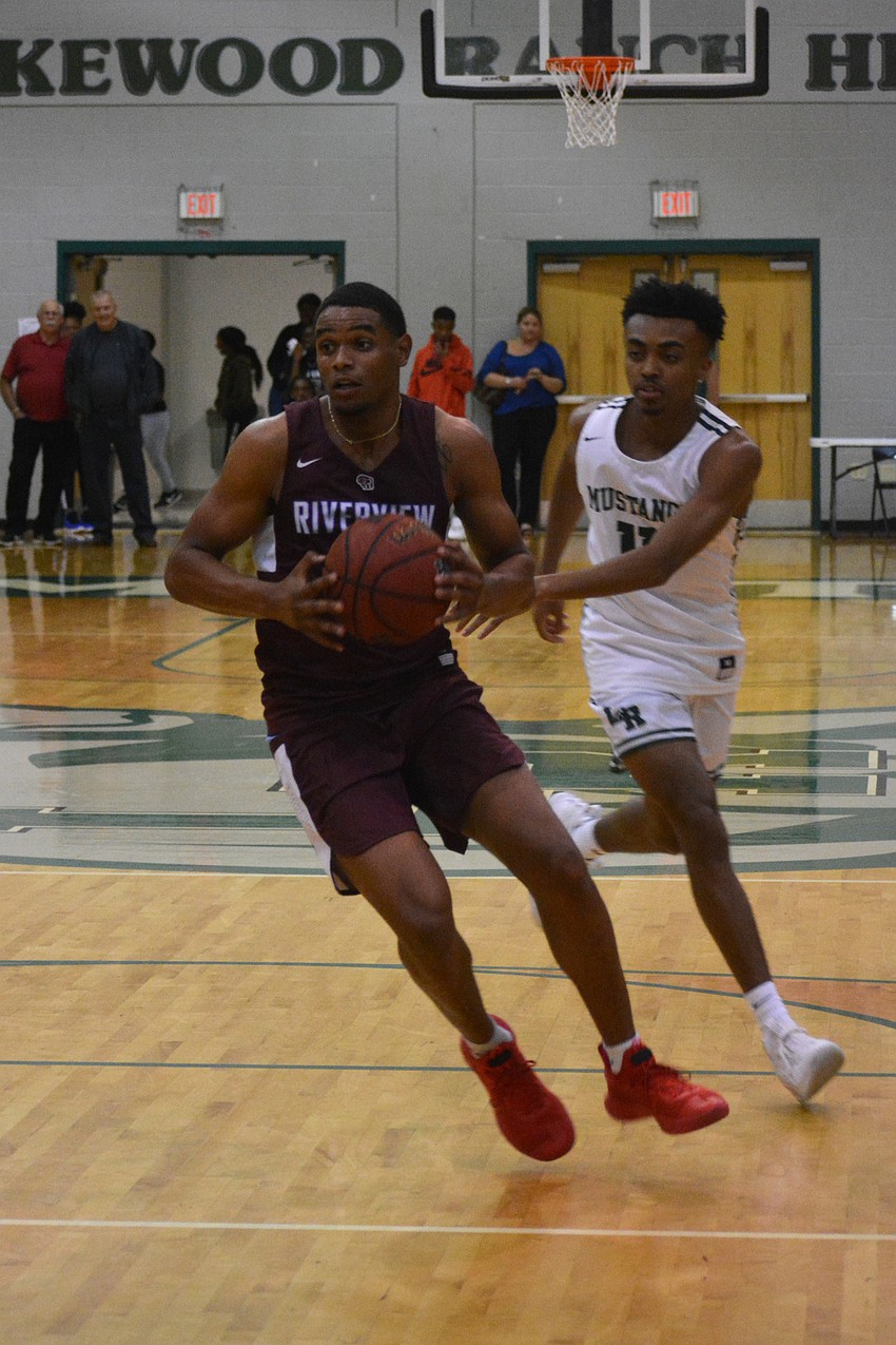 Riverview's Tyrus Jackson drives the lane.