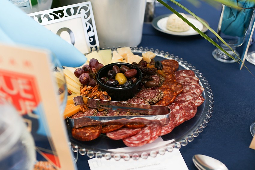 Each table was given a meat and cheese plate to start.