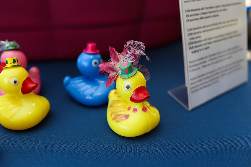 The ducks were also wearing hats.